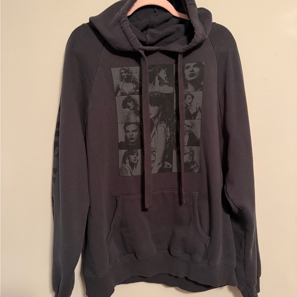 Taylor Swift Tops - Taylor Swift eras tour concert hoodie oversized black kangaroo pocket